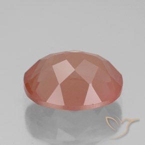Labradorite andésine Rouge moyen naturelle ovale, 3.59 ct, Transparent / Translucide