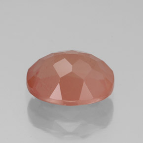 Andésine labradorite rouge naturelle coupe ovale, 2,79 ct, translucide