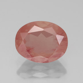 Andésine labradorite rouge naturelle transparent, 2,57 ct, transparent / translucide