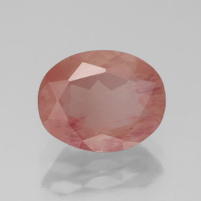 Andésine labradorite rouge naturelle transparent, 2,57 ct, transparent / translucide