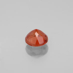 Andésine labradorite orange naturelle coupe roude, 0,62 ct, VS