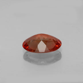 Labradorite andésine Rouge orange naturelle Coupe ovale, 0.99 ct, VS-SI