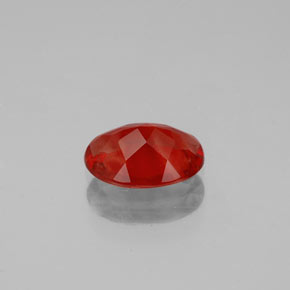 Andésine labradorite rouge naturelle coupe ovale, 0,80 ct, VS-SI