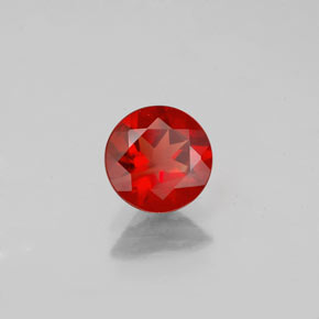 Andésine labradorite rouge naturelle coupe roude, 0,62 ct, VS-SI