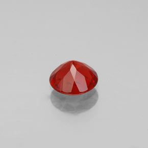 Andésine labradorite rouge naturelle coupe roude, 0,62 ct, VS-SI