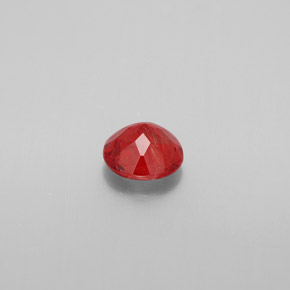 Andésine labradorite orange naturelle coupe roude, 0,87 ct, VS-SI