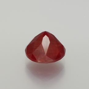 Andésine labradorite rouge naturelle coupe roude, 2,81 ct, translucide