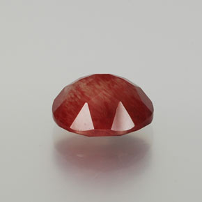 Andésine labradorite rouge naturelle coupe ovale, 2,88 ct, translucide