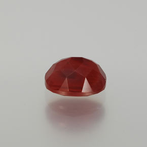 Andésine labradorite rouge naturelle coupe ovale, 1,63 ct, translucide