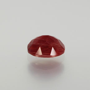 Andésine labradorite rouge naturelle coupe ovale, 1,47 ct, translucide