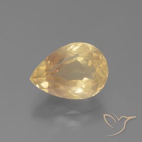 2.40ct Naturel Doré pêche léger Labradorite andésine, En forme de poire, Transparent
