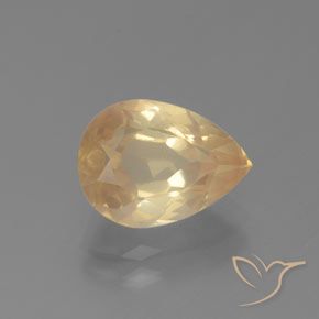 Labradorite andésine Doré pêche léger naturelle En forme de poire, 2.40 ct, Transparent