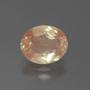 Andésine labradorite doré naturelle coupe ovale, 2,24 ct, transparent