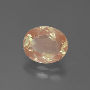 Andésine labradorite doré naturelle coupe ovale, 2,24 ct, transparent