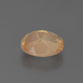 Andésine labradorite orange naturelle coupe ovale, 2,76 ct, transparent