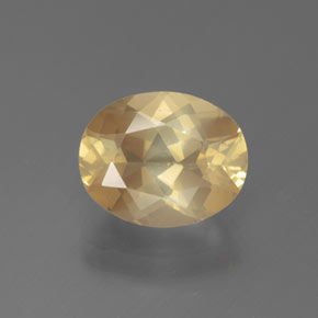 Andésine labradorite doré naturelle coupe ovale, 2,58 ct, transparent