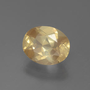 Andésine labradorite doré naturelle coupe ovale, 2,58 ct, transparent