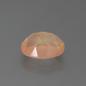 Andésine labradorite orange naturelle coupe ovale, 2,72 ct, transparent