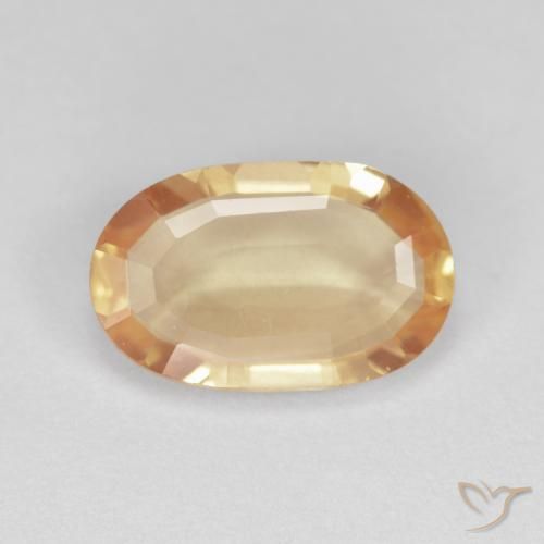 2.23ct Naturel Orange cantaloup Labradorite andésine, ovale, Transparent