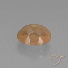Labradorite andésine Orange-doré naturelle ovale, 2.97 ct, Transparent