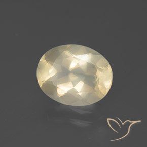 Labradorite andésine Crème naturelle ovale, 2.58 ct, Transparent