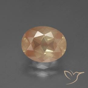 2.45ct Naturel Pêche moyen Labradorite andésine, ovale, Transparent
