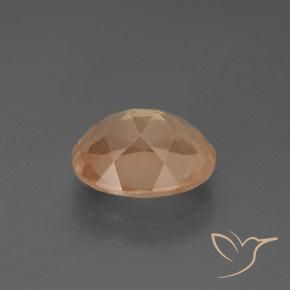 Labradorite andésine Pêche moyen naturelle ovale, 2.45 ct, Transparent