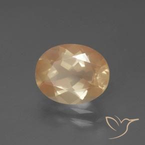 Labradorite andésine Doré pêche léger naturelle ovale, 2.61 ct, Transparent