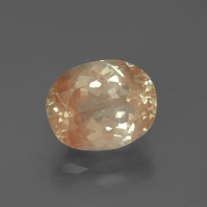Andésine labradorite jaune naturelle coupe ovale, 2,98 ct, transparent