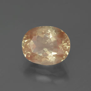 Andésine labradorite jaune naturelle coupe ovale, 2,98 ct, transparent