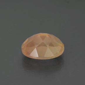 Andésine labradorite orange naturelle coupe ovale, 2,61 ct, transparent