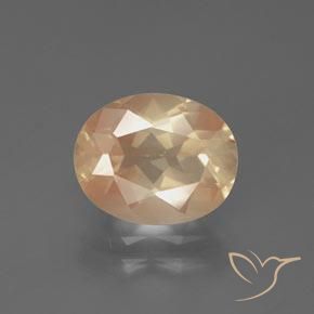 2.59ct Naturel Orange pêche léger Labradorite andésine, ovale, Transparent