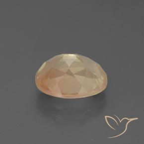 Labradorite andésine Orange pêche léger naturelle ovale, 2.59 ct, Transparent