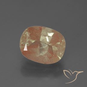2.65ct Naturel Pêche moyen Labradorite andésine, Coussin, Transparent / Translucide