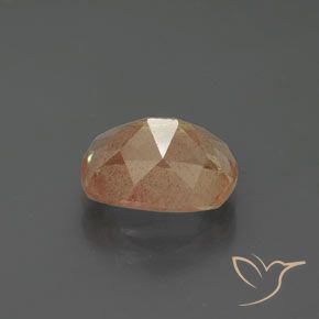 Labradorite andésine Pêche moyen naturelle Coussin, 2.65 ct, Transparent / Translucide