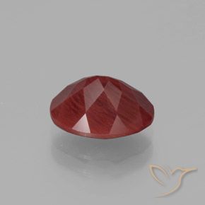 Andésine labradorite rouge naturelle coupe ovale, 2,62 ct, translucide