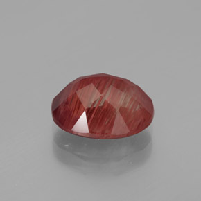 Labradorite andésine Rouge foncé naturelle Coupe ovale, 2.73 ct, Translucide