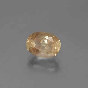 Andésine labradorite doré naturelle coupe ovale, 2,10 ct, transparent