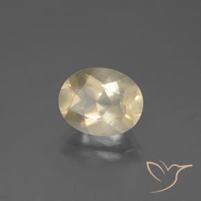 Labradorite andésine Crème naturelle ovale, 2.41 ct, Transparent
