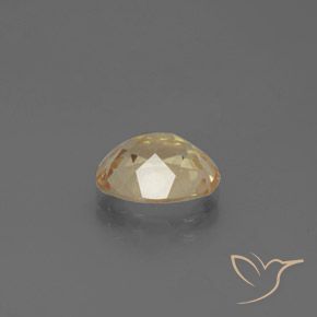 Andésine labradorite doré naturelle coupe ovale, 2,21 ct, transparent