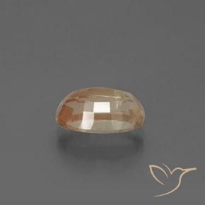 Labradorite andésine Doré-pêche naturelle ovale, 2.71 ct, Transparent