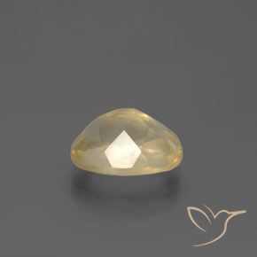 Labradorite andésine Crème naturelle ovale, 3.44 ct, Transparent
