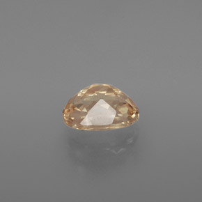 Labradorite andésine Miel Orange naturelle Coupe ovale, 1.71 ct, Transparent