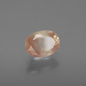 Labradorite andésine Miel Orange naturelle Coupe ovale, 1.38 ct, Transparent