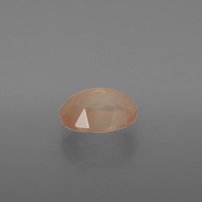 Labradorite andésine Miel Orange naturelle Coupe ovale, 1.38 ct, Transparent