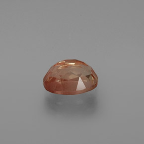 Andésine labradorite orange naturelle coupe ovale, 1,59 ct, transparent