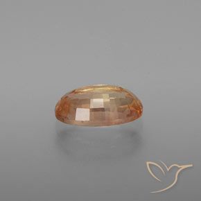 Labradorite andésine Pêche moyen naturelle Coupe ovale, 1.48 ct, Transparent