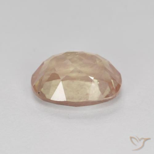 Andésine labradorite doré naturelle coupe ovale, 1,94 ct, transparent