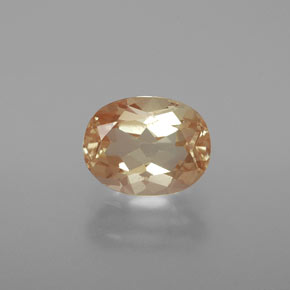 Andésine labradorite doré naturelle coupe ovale, 1,91 ct, transparent