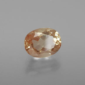 Andésine labradorite doré naturelle coupe ovale, 1,91 ct, transparent